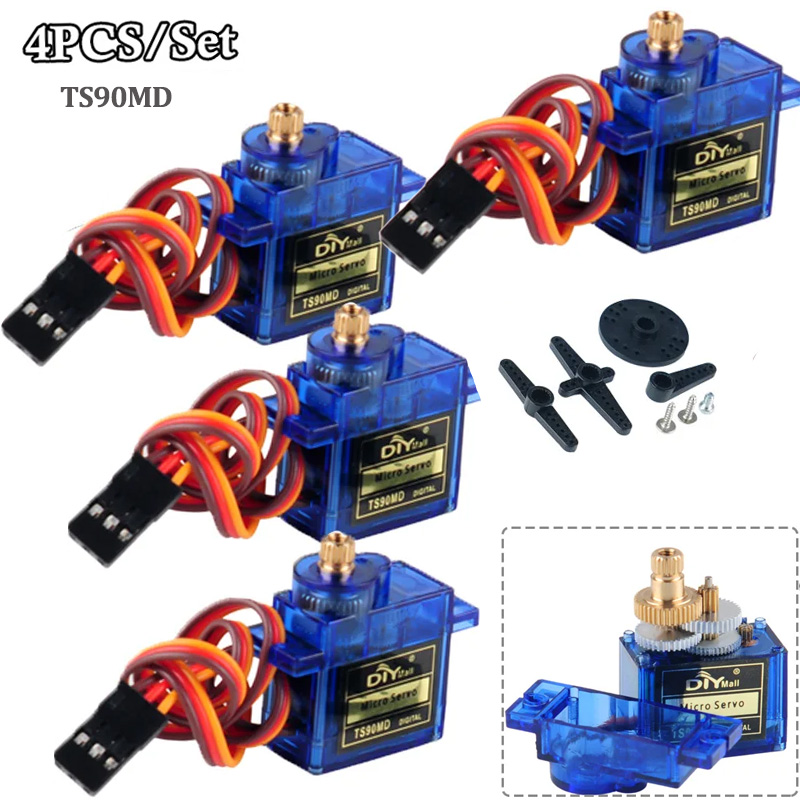 Rc Helicopter Servo - 4Pcs TS90MD Micro Digital Servo Motor