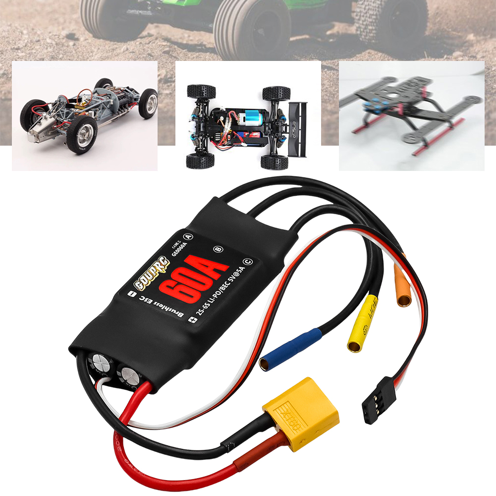 60A Brushless ESC 2-6S Electri - Rc Helicopter Electric ulasan dan harga