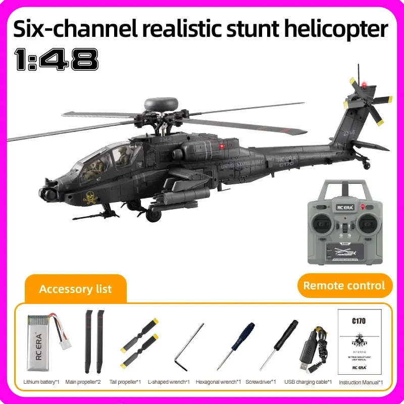 New In Stock Rc Era Ah-64d Apa - Rc Helicopter Single Rotor ulasan dan harga