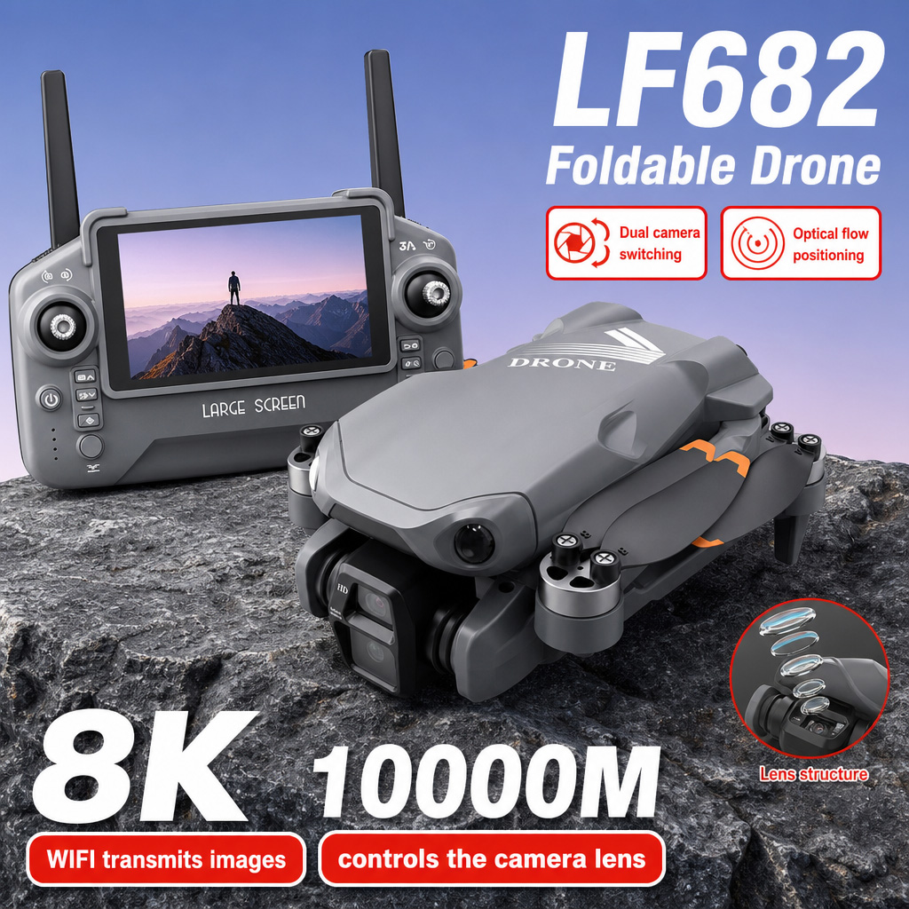 Aerial Photo LF682 Drone 8K HD - Rc Helicopter Case ulasan dan harga