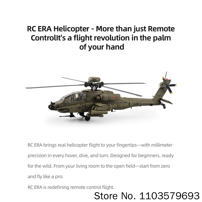 Rc Era Rc Helicopter Ah 64d Ap - Rc Helicopter Single Rotor ulasan dan harga