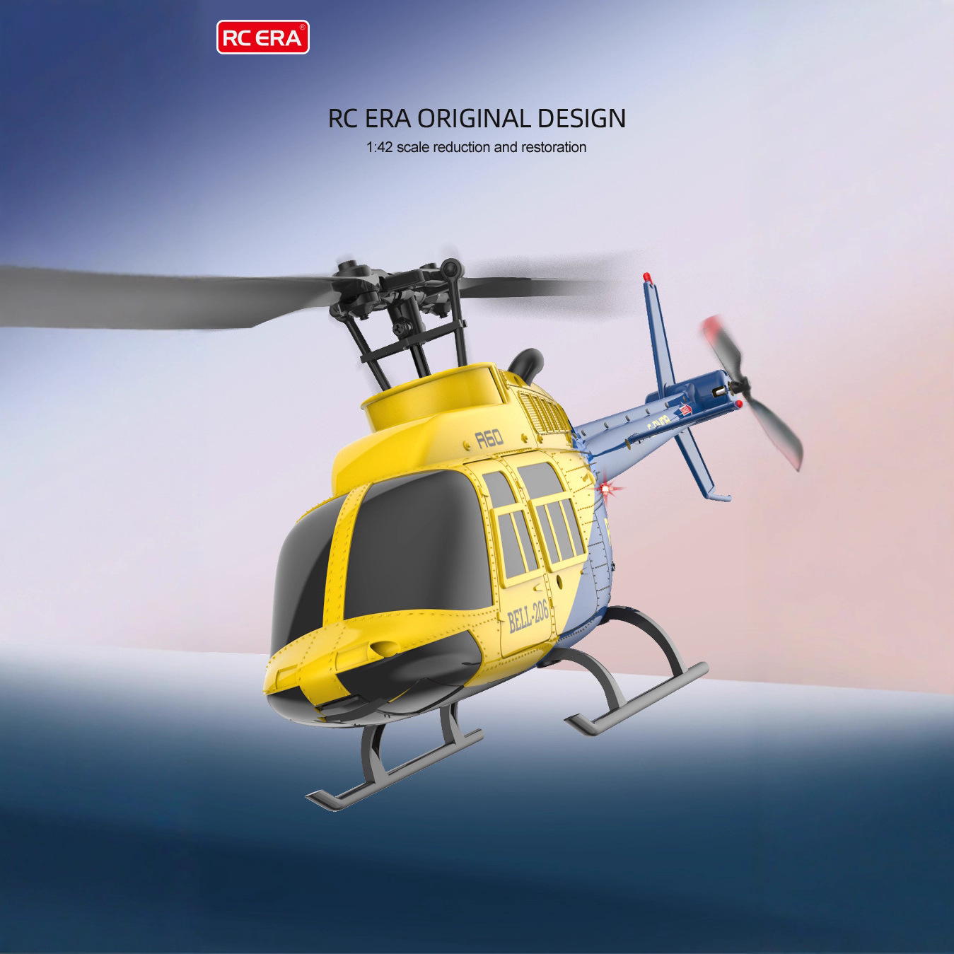 A60 1/42 Scale Bell 206 RC Hel - Rc Helicopter Single Rotor ulasan dan harga
