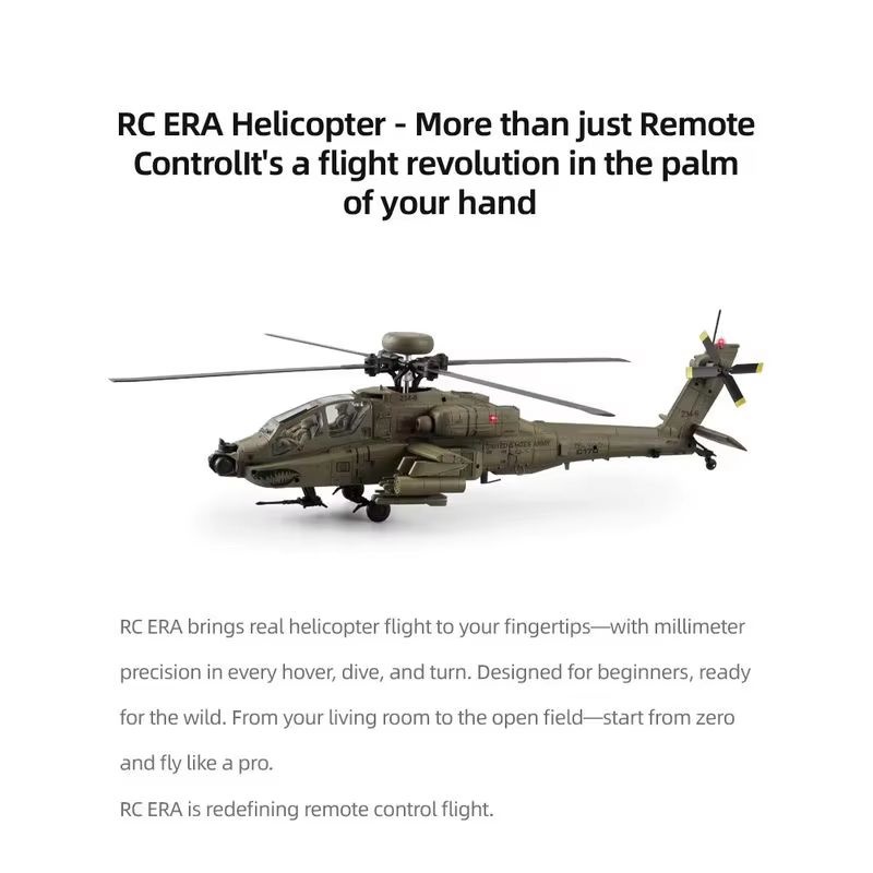 Rc Era Ah 64d Apache Helicopte - Rc Helicopter Single Rotor ulasan dan harga