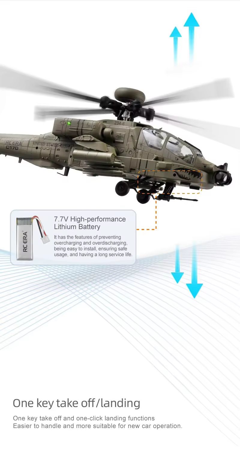 Rc Era Ah 64d Apache Helicopte - Rc Helicopter Single Rotor ulasan dan harga